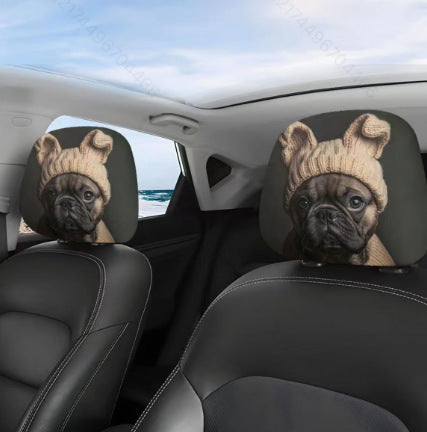 Car Printed Headrest Case Universal Funny Fun Universal Headgear