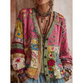 Women's 3D Floral V-Neck Knit Dress