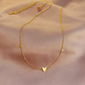 Titanium Steel Heart Necklace Bracelet Anklet Set