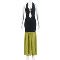 Women's Metal Decor Cut Out Dress