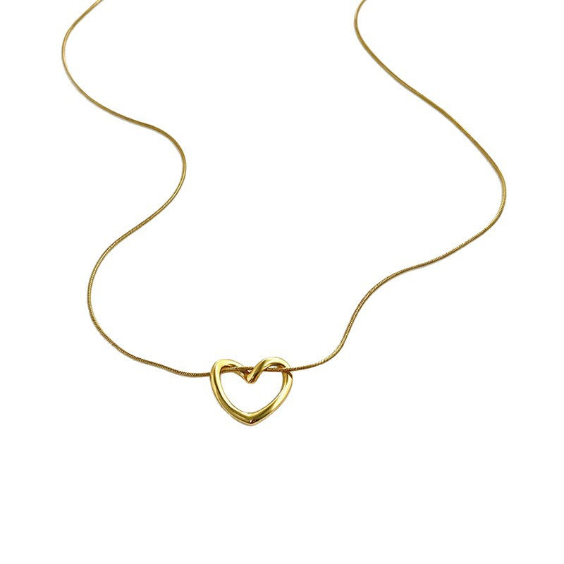 Love heart clavicle chain