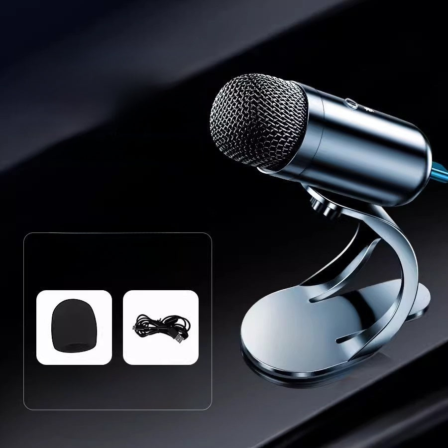 RGB USB Condenser Microphone with Noise Reduction