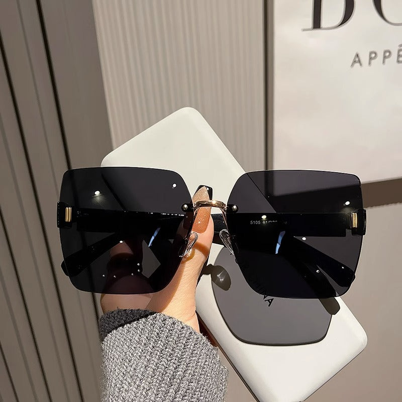 Rimless Square Sunglasses UV400 Protection