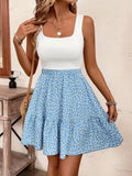 Sleeveless Floral Patchwork Dress