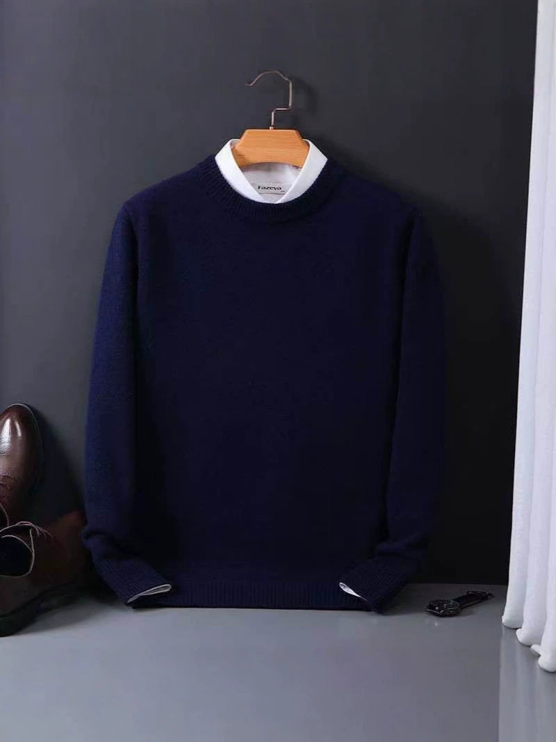 Men Round Neck Knitted Sweater