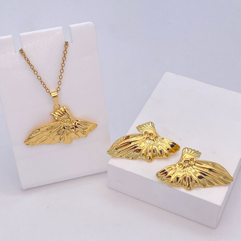 Stainless Steel Earrings and Necklace
