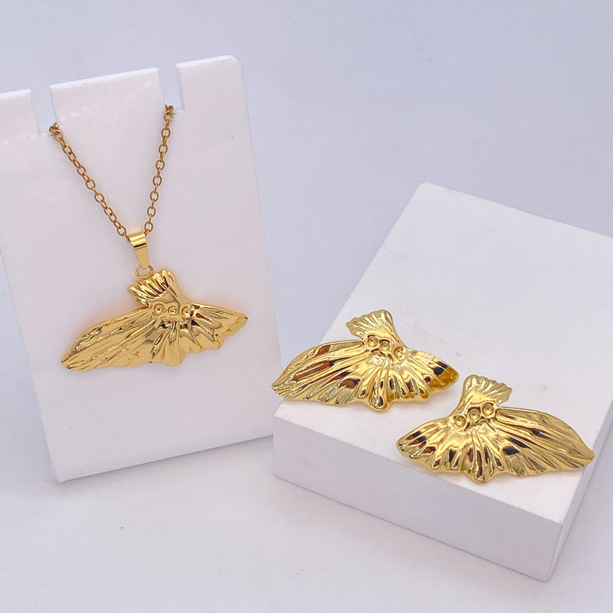 Stainless Steel Earrings and Necklace