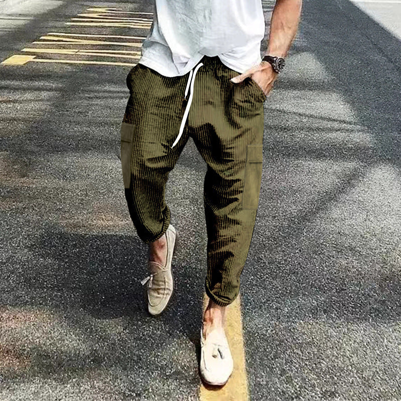 Mens Straight Leg Corduroy Pants