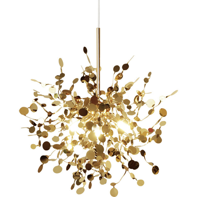 Stainless Steel Decorative Pendant Light Luxury Nordic Chandelier for Living Room Restaurant