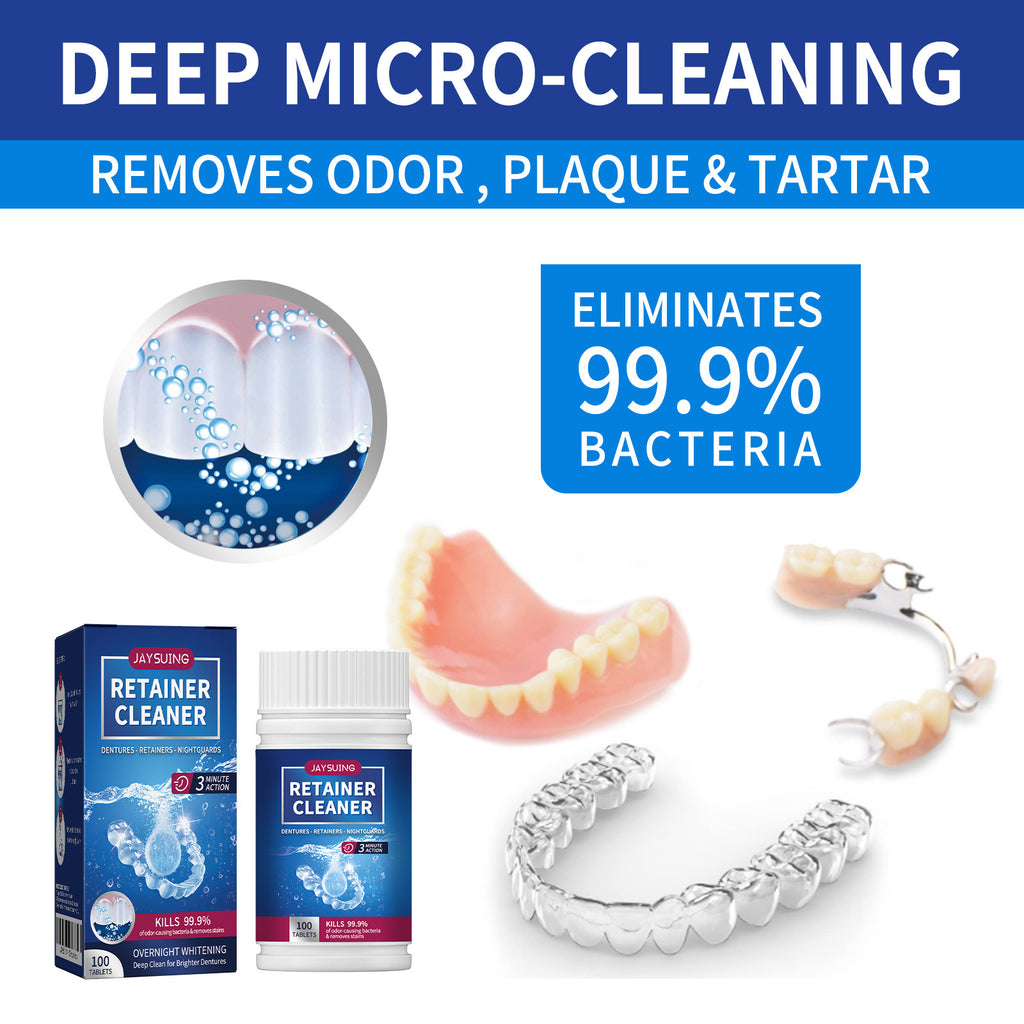 Dentures oral cavity cleaning care fresh breath clean