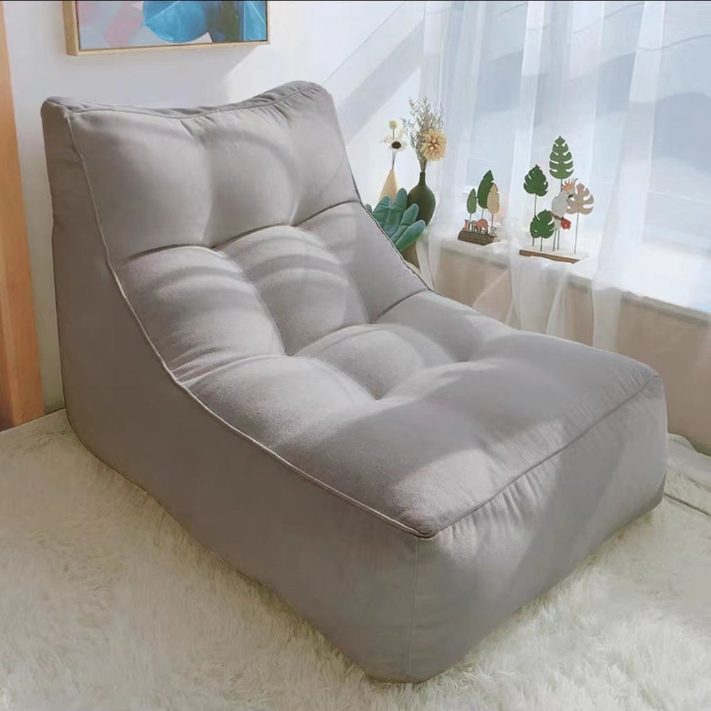 Single Leisure Chair Floor Lounge Bean Bag Tatami Lazy Sofa with Footrest