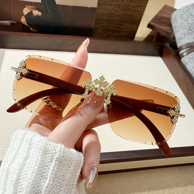 Large Square Frame Sunglasses