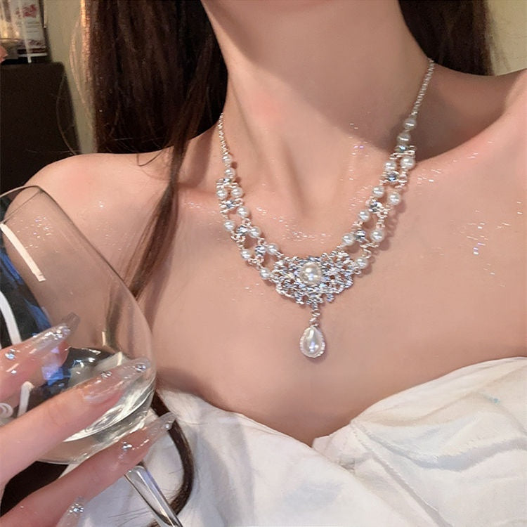 Vintage Pomegranate Pearl Necklace