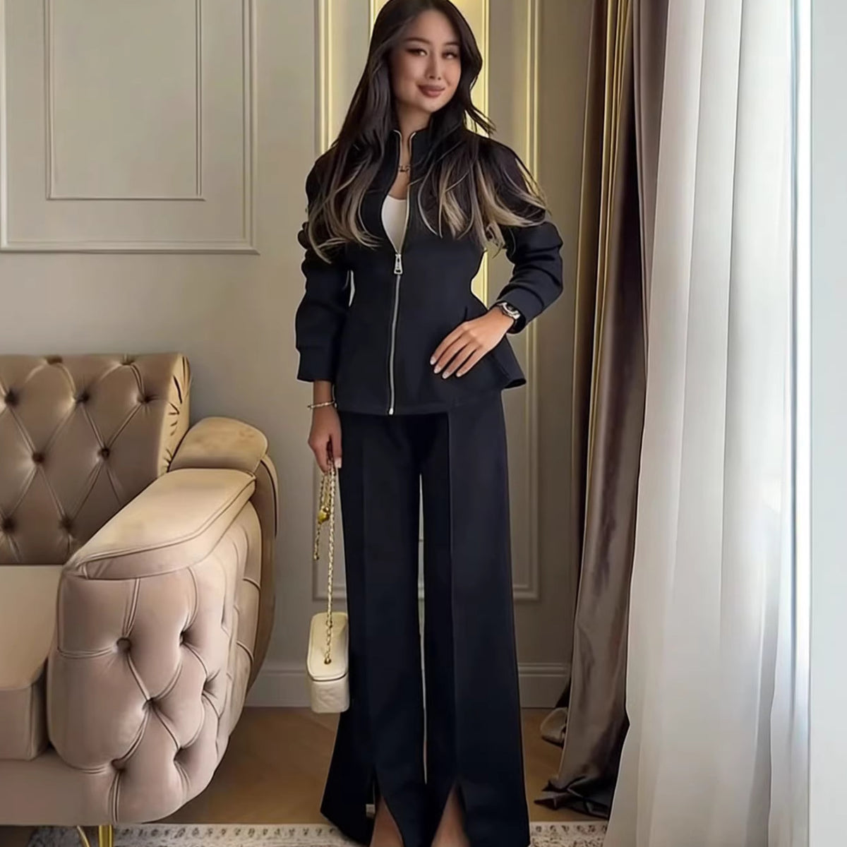 Women's Patchwork Blazer Jacket
