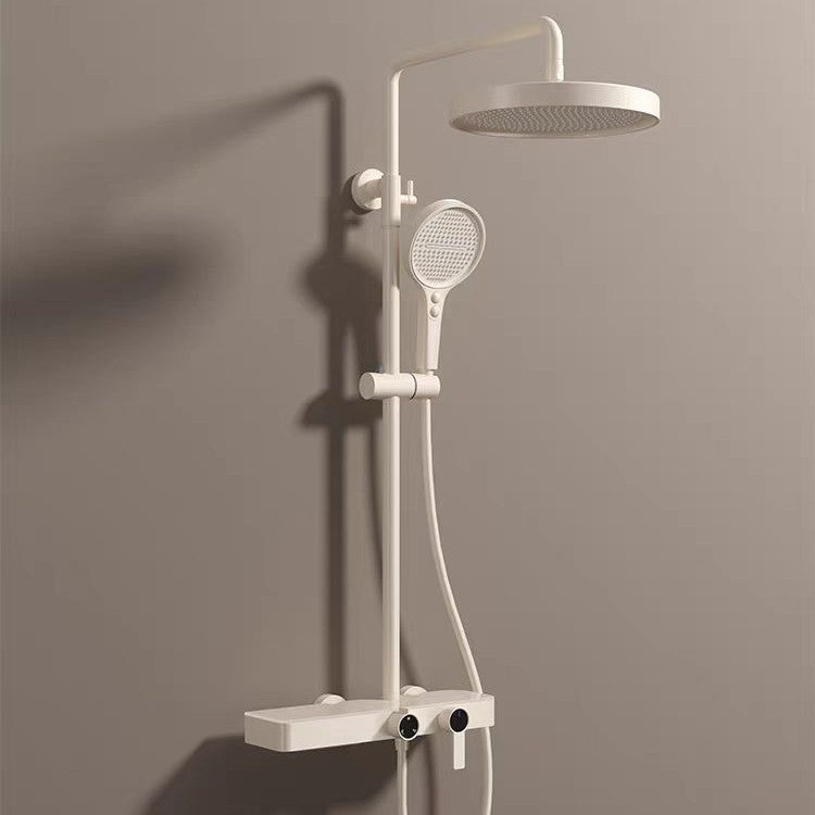 All-Copper Waterfall Pressurized Shower Set with Temperature Control