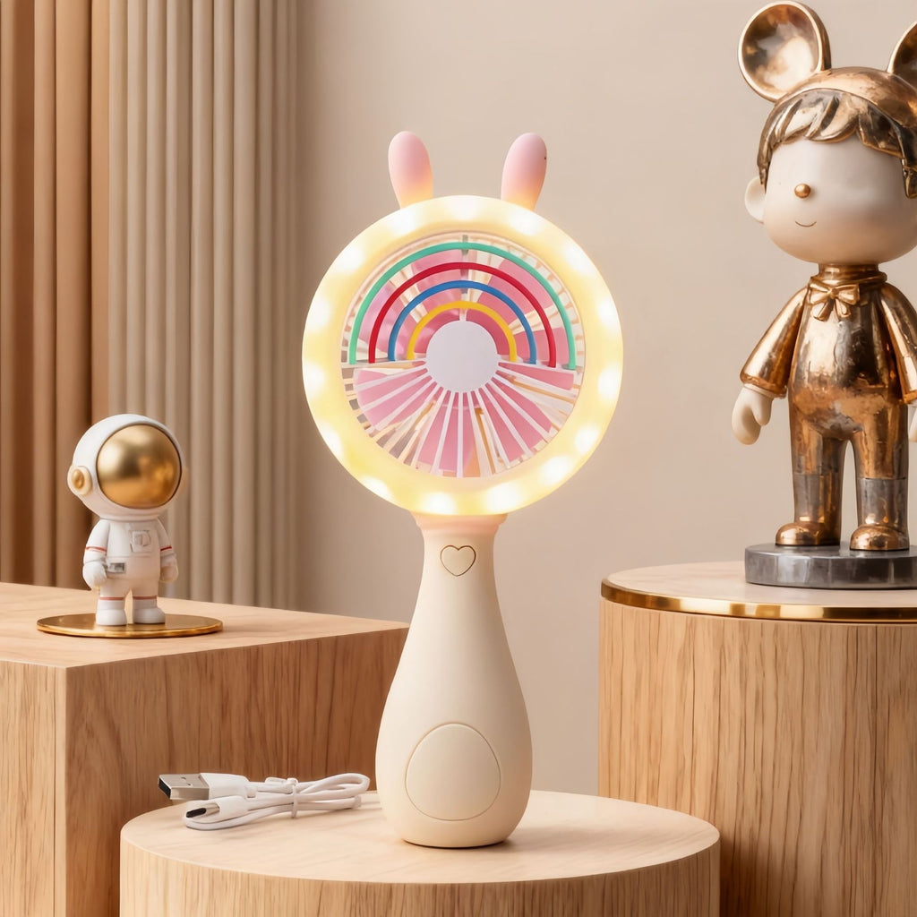 Cute Lollipop-Shaped Handheld Cartoon Mini Fan