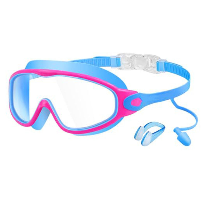 Childrens Anti-Fog Swimming Goggles with Nose Cover