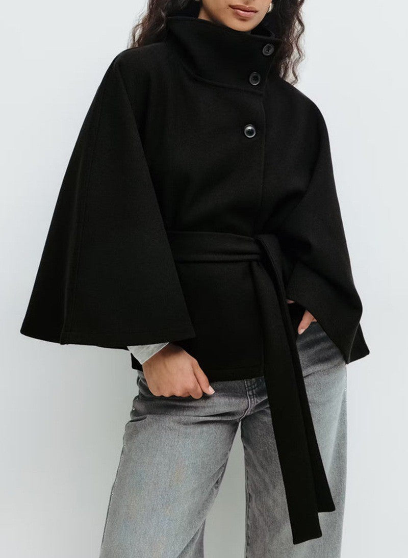Womens Cape Collar Trench Coat