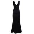 Deep V-Neck Lace Satin Party Dress