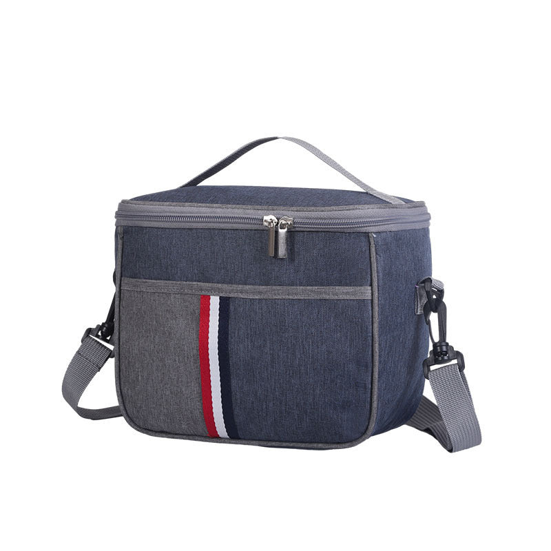 Insulated Oxford Lunch Bag with Ice Pack Compartment