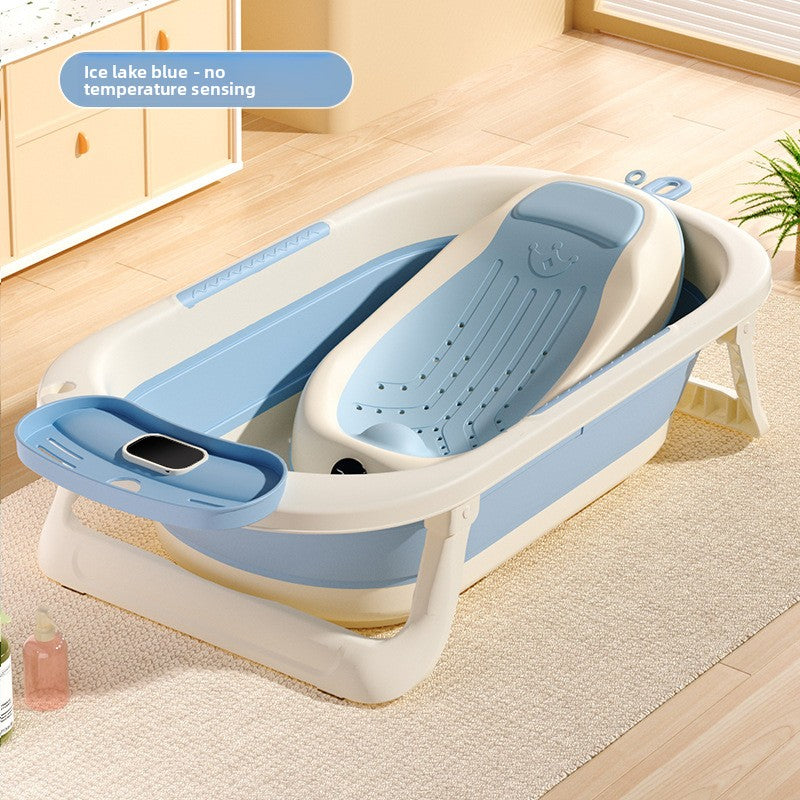 Temperature Sensing Baby Bathtub with Foldable Design