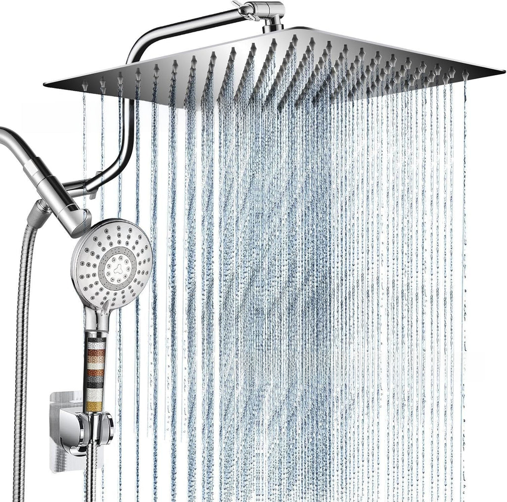 Stainless Steel Shower Set with 8 Functions and Extension Rod