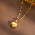 Heart Shaped Gold Plated Stainless Steel Necklace