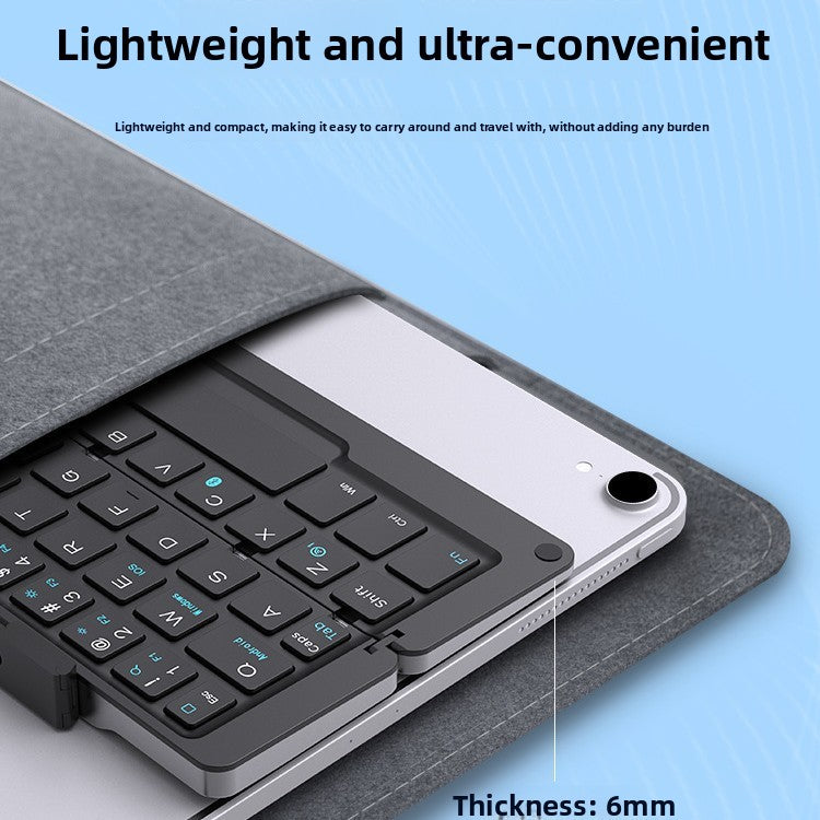 Folding Bluetooth Keyboard Ultra-thin Mini Wireless Mobile Phone Computer Tablet