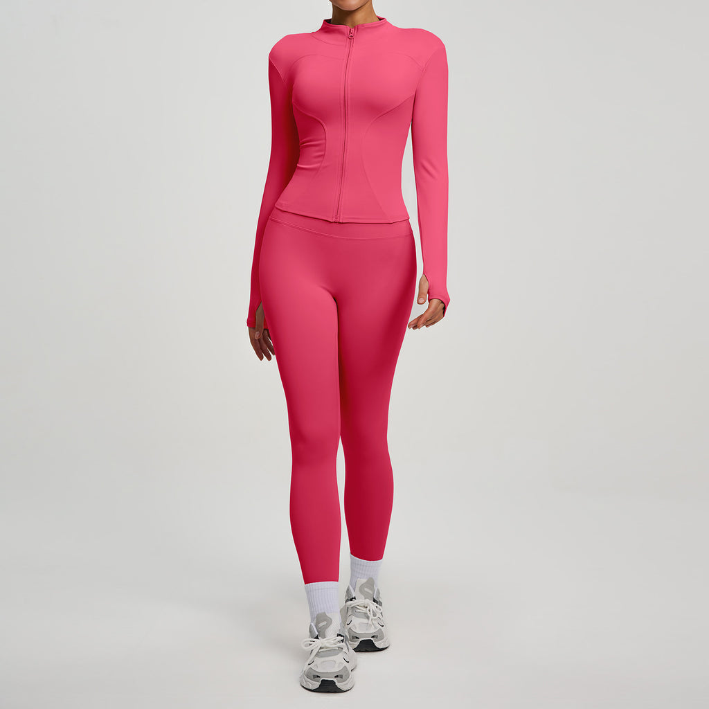 Lady's high-waisted yoga workout outfit