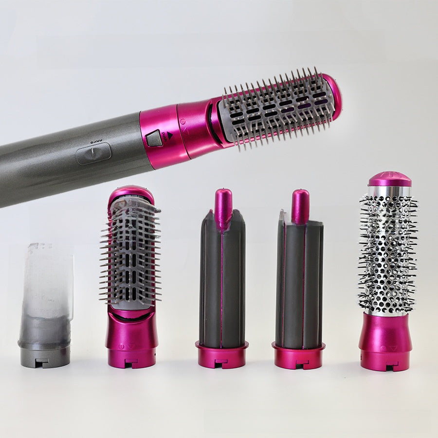 5-in-1 Hot Air Brush with Spray Painting and Automatic Curling Function