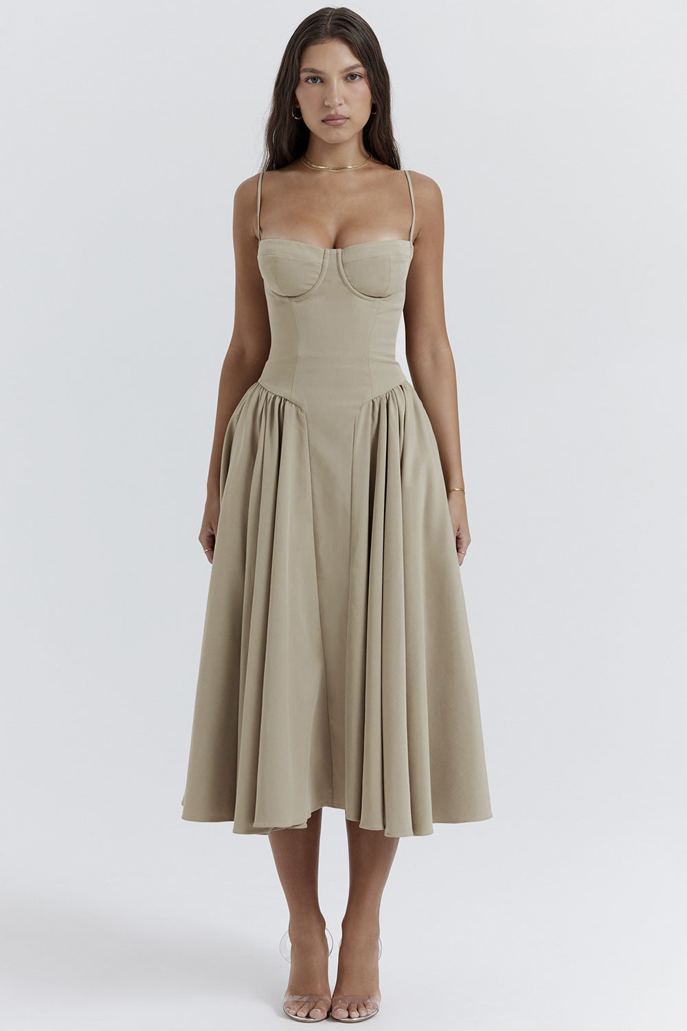 Elegant Stitching Slip Dress