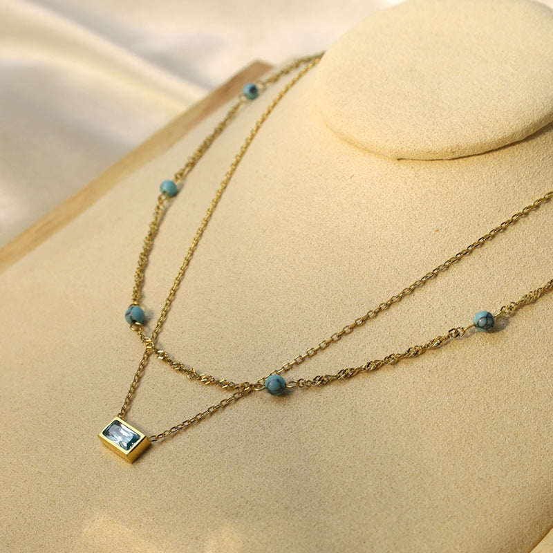 Bohemian Geometric Layered Necklace