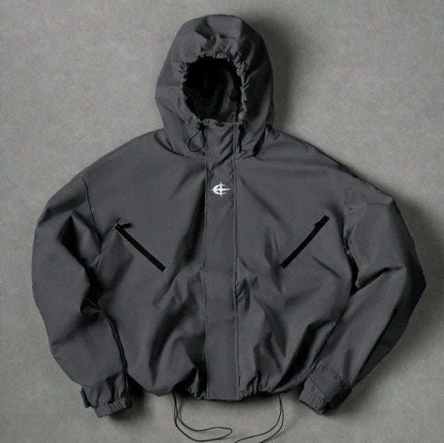 Mens Casual Hooded Windproof Jacket