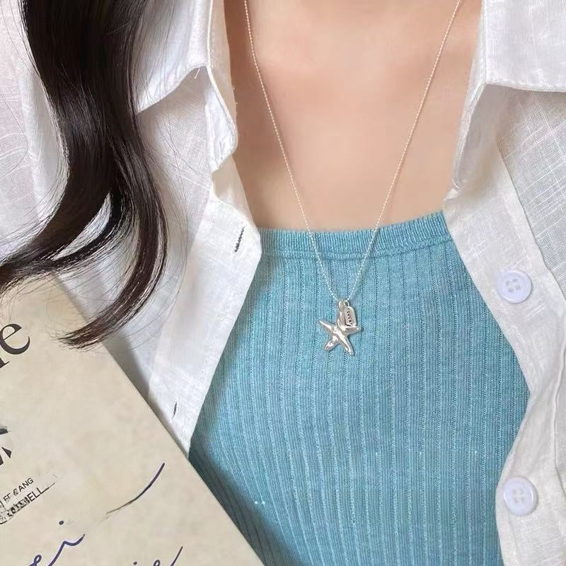 Seaside Shell Starfish Pendant Necklace