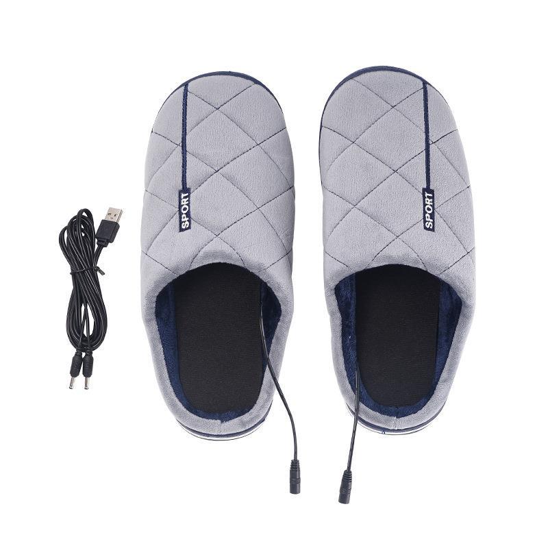 USB Heated Slippers Winter Warm Indoor Shoes
