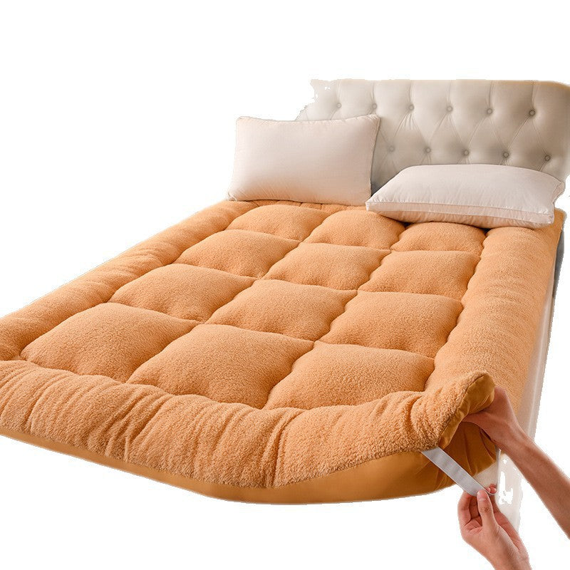 Down and Silk Cotton Mattress Topper Lamb Wool Fleece Bed Protector