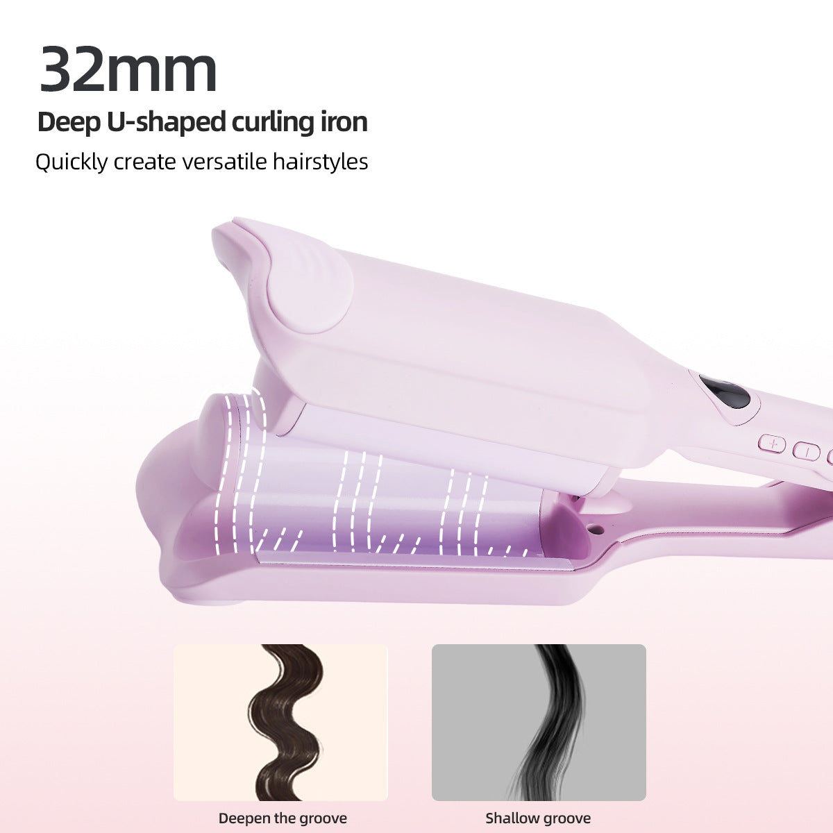 Dual Barrel Hair Curler with Temperature Control