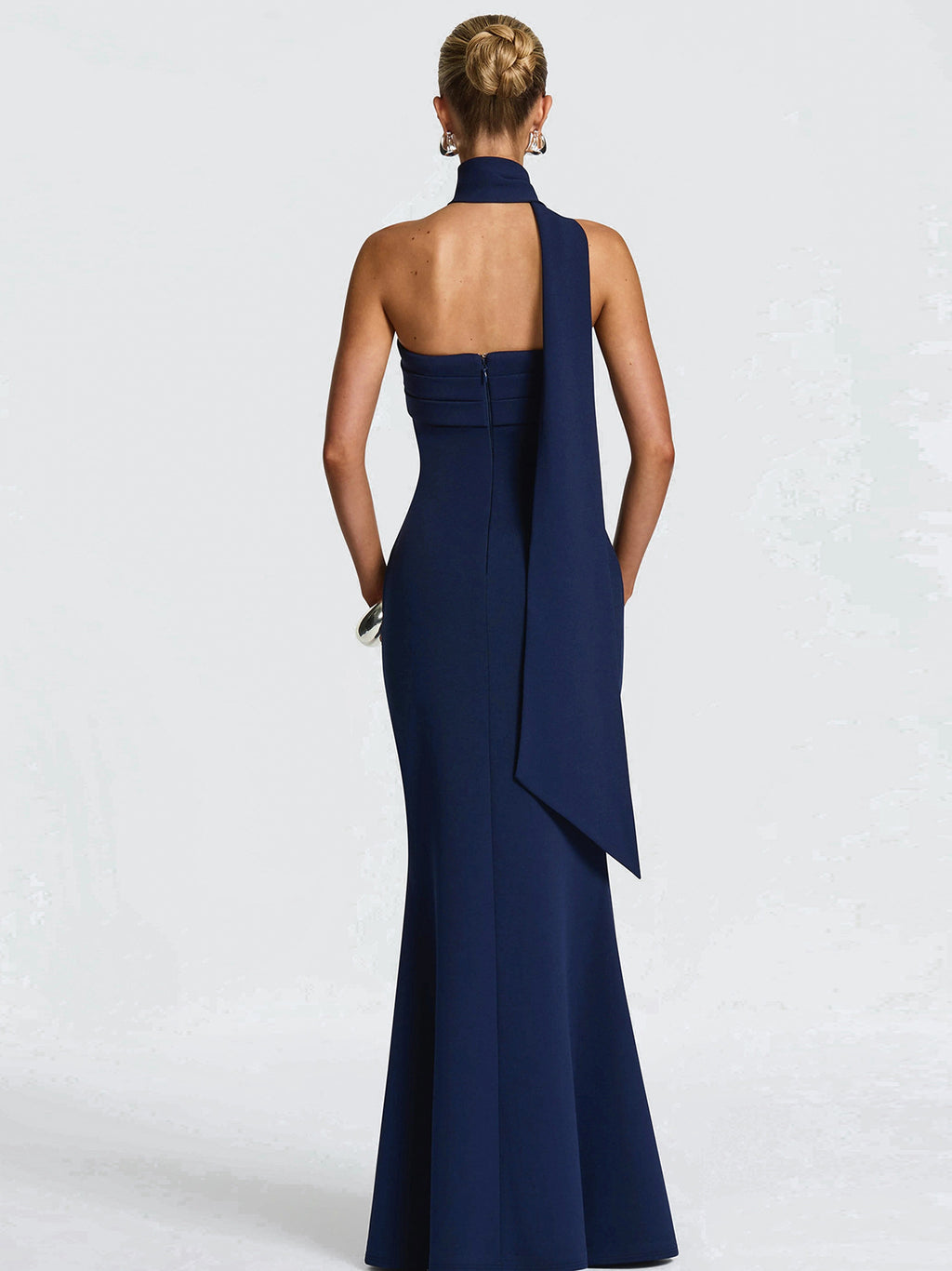 French Style Tube Top Fishtail Skirt High Waist Dress
