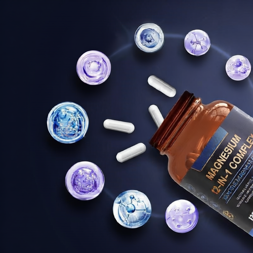 12-in-1 Magnesium Complex Dietary Supplement Capsules