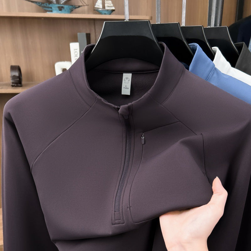 Mens Half Zip Sweatshirt Casual Loose Fit