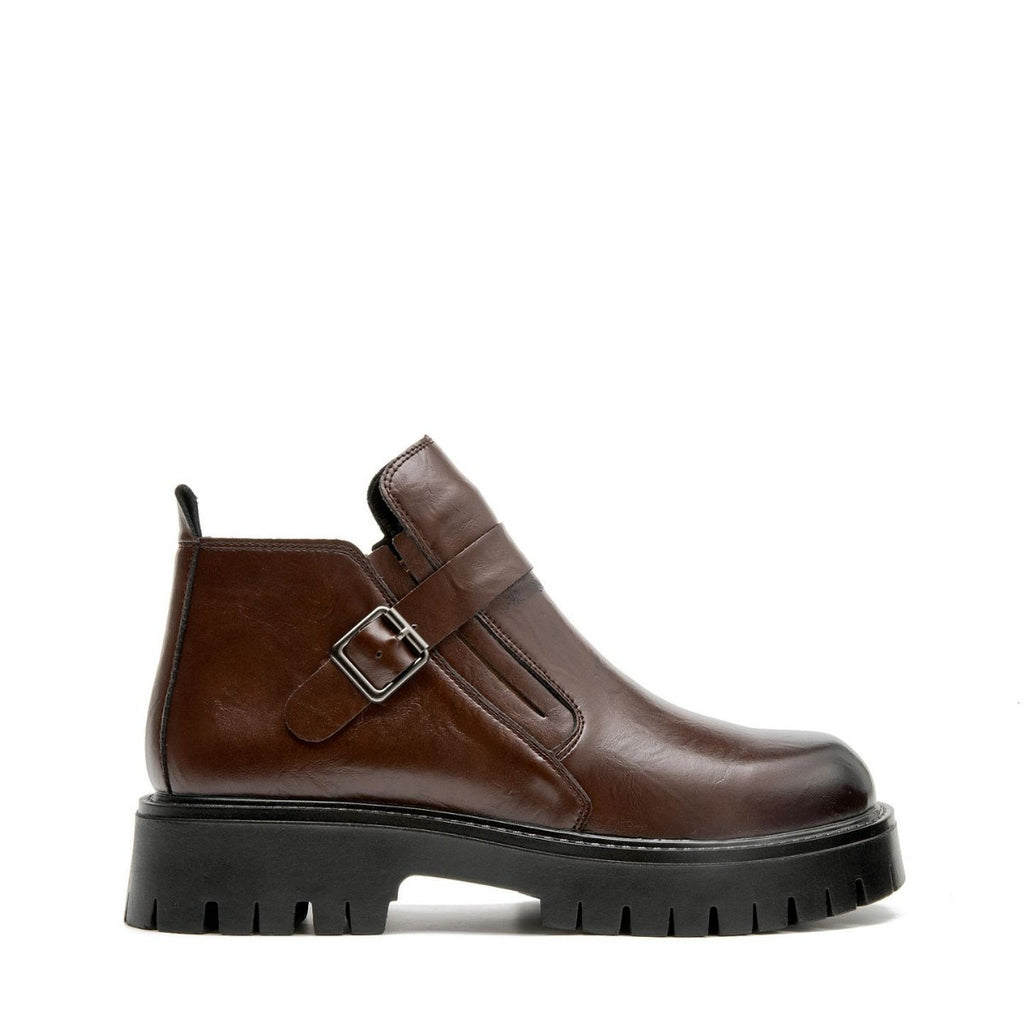Mens Retro Chelsea Boots Thick Sole Slip-On