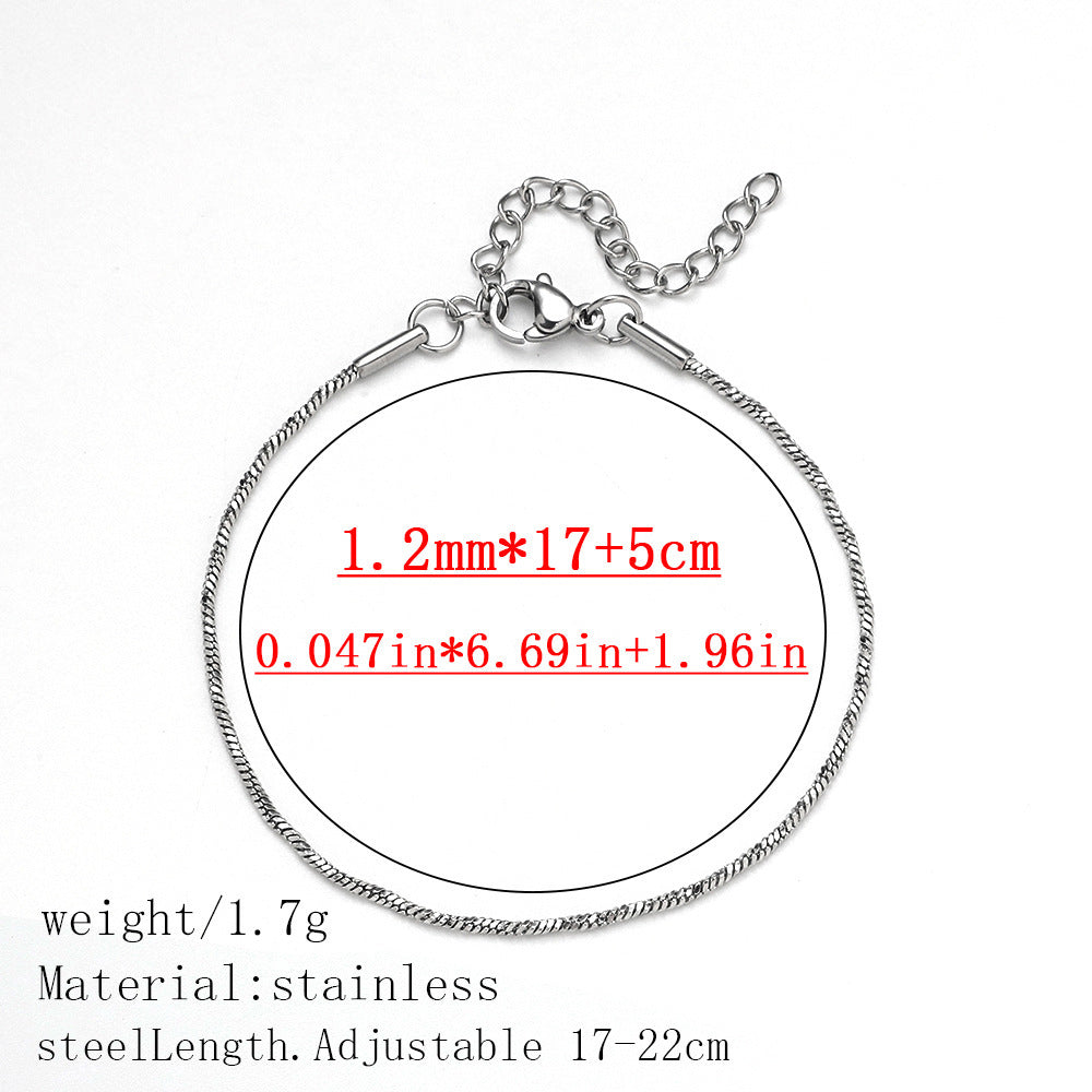 316L Titanium Steel Bracelet Waterproof Hypoallergenic Gold Plated Chain Jewelry for Men Women Unisex Fashion Accessories