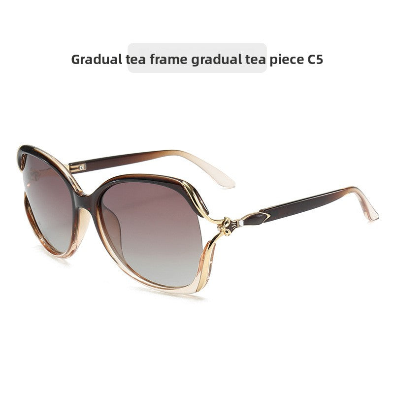 Metal Polarized Sunglasses Women Fashion Butterfly Frame