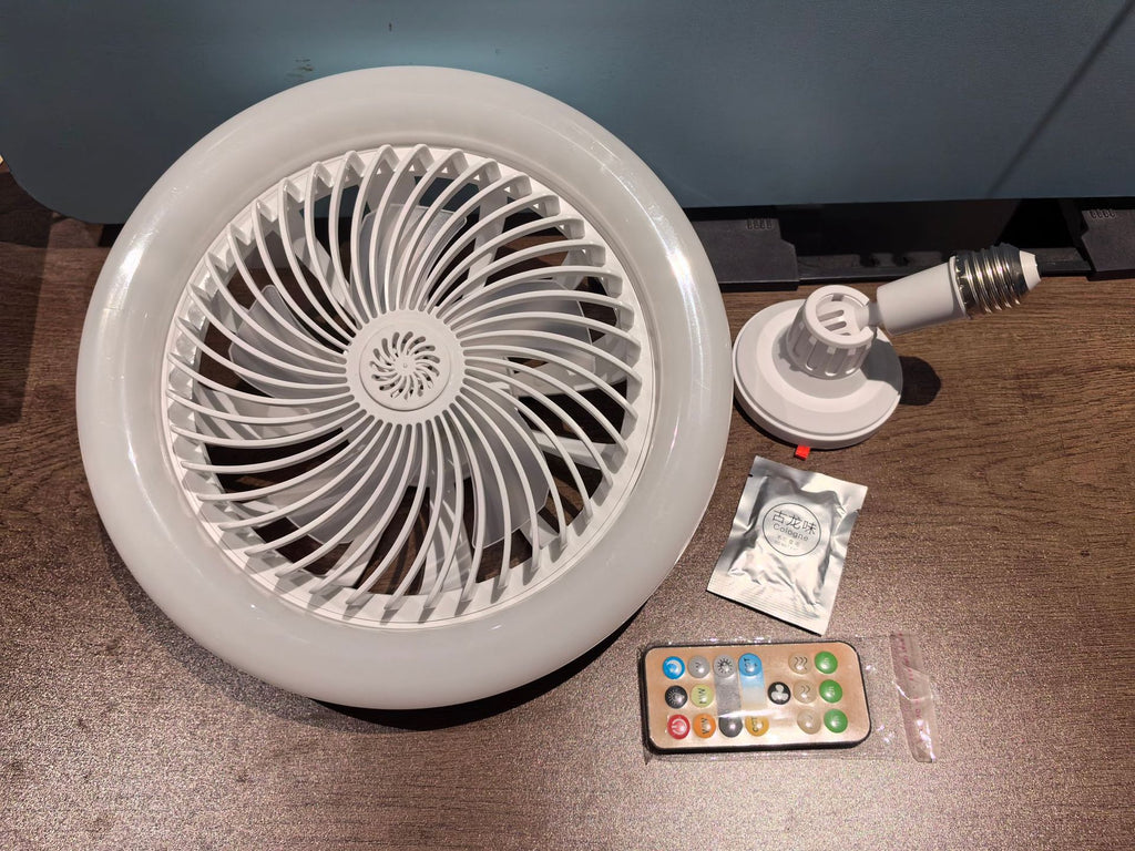 E27 Remote Control Ceiling Fan Lamp with LED Light