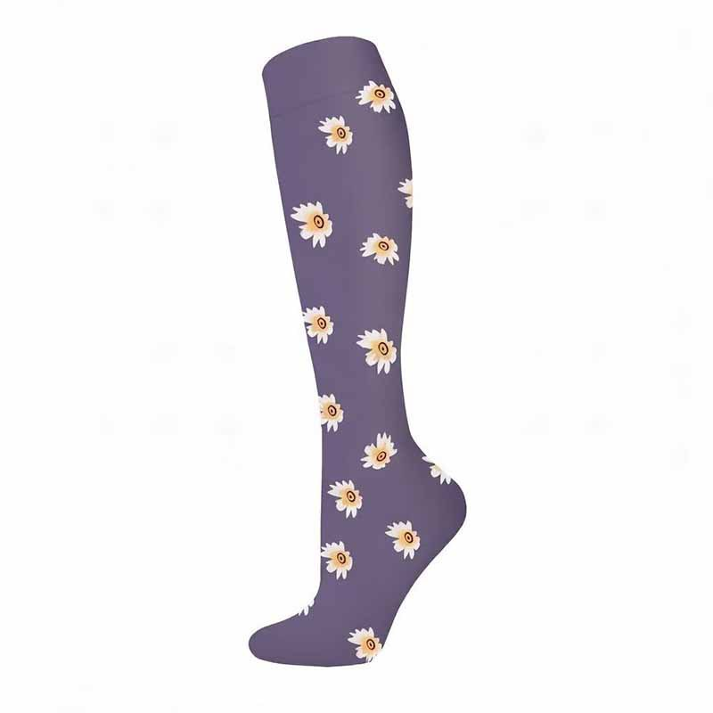 Plant Print Compression Sports Socks