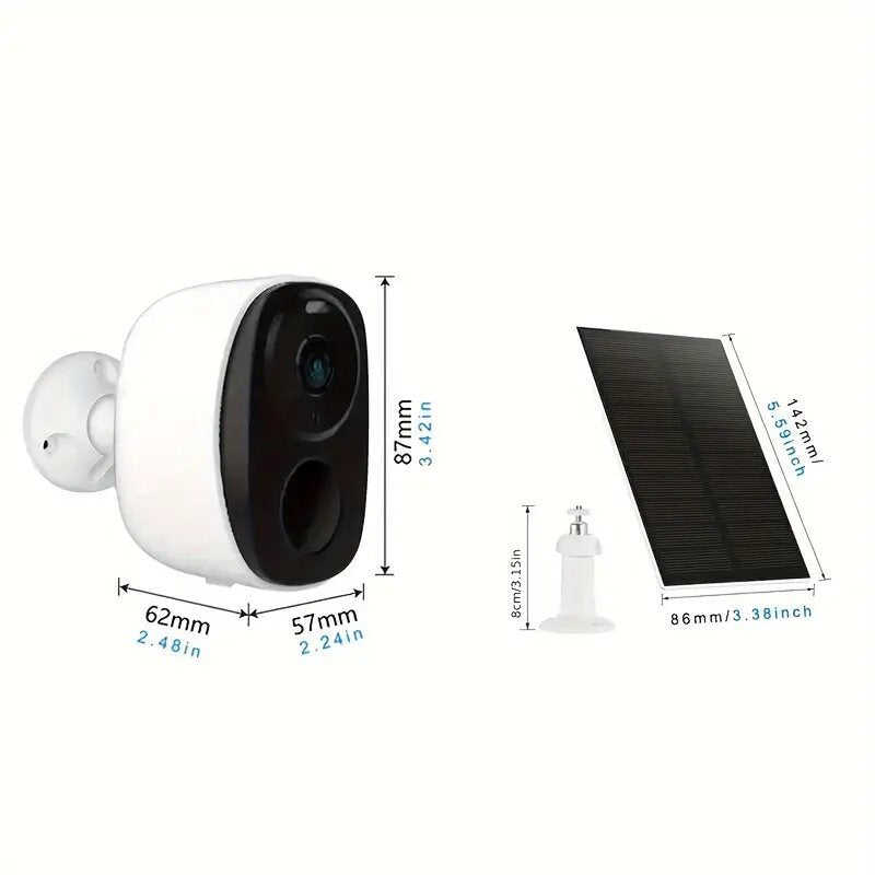 Battery Powered Wide Angle Surveillance Camera with Night Vision