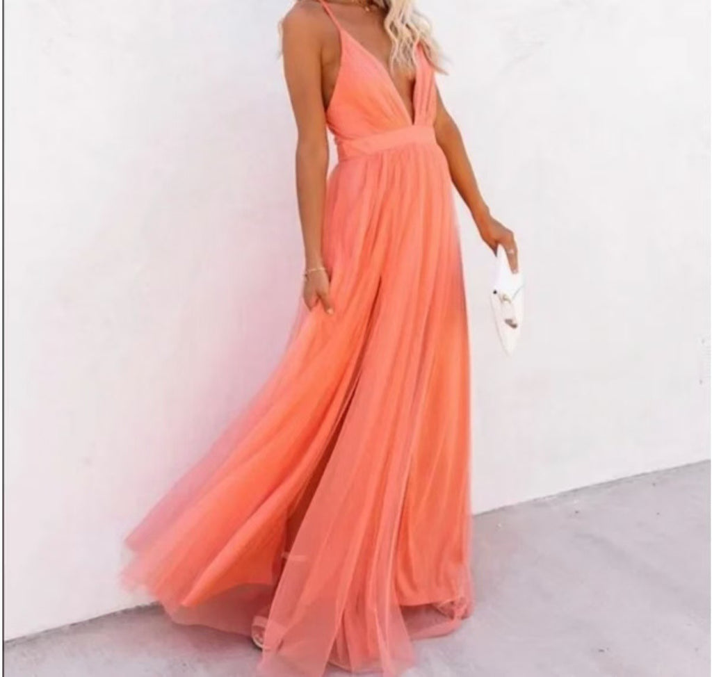 Womens Strapless V-Neck Dress