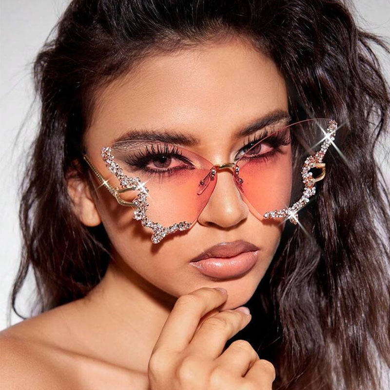 Butterfly Diamond Sunglasses UV400 Protection