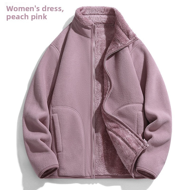 Reversible Polar Fleece Stand Collar Jacket