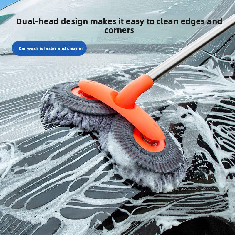 Telescopic Rotating Car Wash Mop with Soft Brush